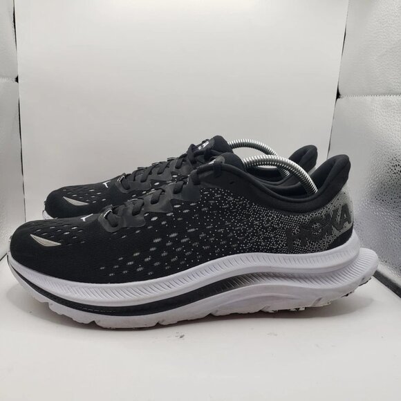 Hoka One One Mens Kawana 1123163 BWHT Black Running Shoes Sneakers Size 11.5 D - Picture 3 of 10